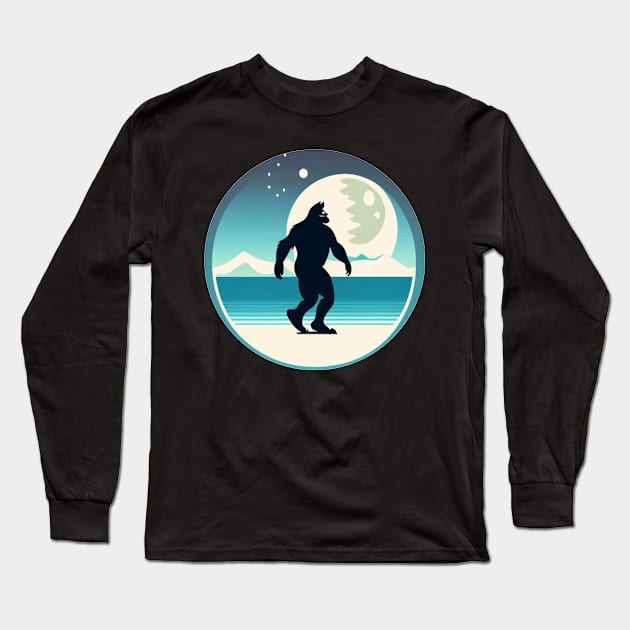 Bigfoot Moon Long Sleeve T-Shirt by Yourex